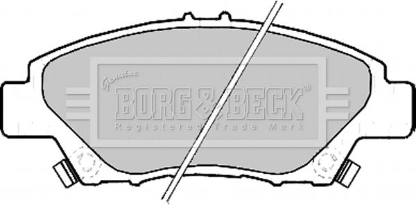 BORG & BECK stabdžių trinkelių rinkinys, diskinis stabdys BBP2207